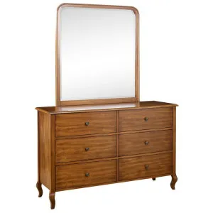 Jacob American Poplar Timber 6 Drawer Dresser with Mirror by Cosyhut, a Dressers & Chests of Drawers for sale on Style Sourcebook