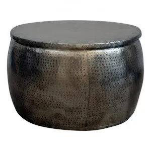 Kotara Hammered Iron Open Top Round Coffee Table, 67cm by Philuxe Home, a Coffee Table for sale on Style Sourcebook