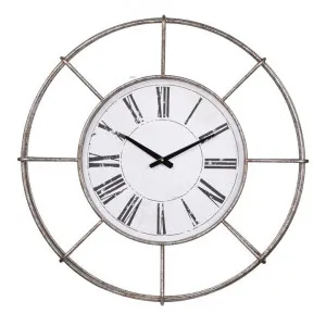 Hythe Iron Frame Round Wall Clock, 72cm by Affinity Furniture, a Clocks for sale on Style Sourcebook