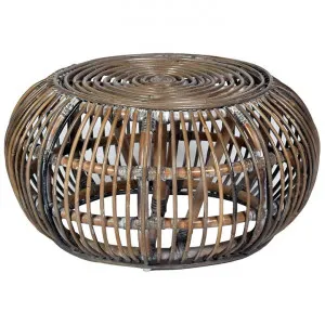 Borneo Rattan Round Coffee Table, 65cm, Grey Wash by Affinity Furniture, a Coffee Table for sale on Style Sourcebook