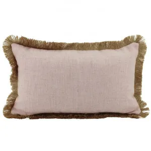 Farra Fringed Linen Lumbar Cushion, Pink by NF Living, a Cushions, Decorative Pillows for sale on Style Sourcebook