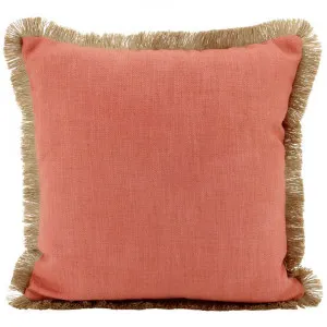Farra Fringe Linen Scatter Cushion, Rust by NF Living, a Cushions, Decorative Pillows for sale on Style Sourcebook
