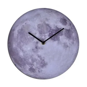 Over The Moon Round Wall Clock, 27cm by Superb Lifestyles, a Clocks for sale on Style Sourcebook