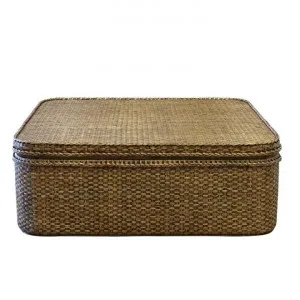 Savannah Rattan Square Storage Coffee Table, 120cm, Tobacco by COJO Home, a Coffee Table for sale on Style Sourcebook