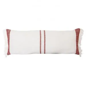 Cassidy Cotton Lumbar Cushion, Ivory / Brick by j.elliot HOME, a Cushions, Decorative Pillows for sale on Style Sourcebook