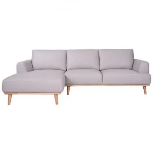 Rocella Italian Leather Corner Sofa, 2.5 Seater with LHF Chaise, Light Grey by OZW Furniture, a Sofas for sale on Style Sourcebook