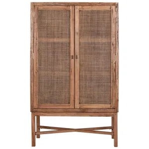 Wendell Mindi Wood & Rattan 2 Door Cabinet, Tobacco by Affinity Furniture, a Cabinets, Chests for sale on Style Sourcebook