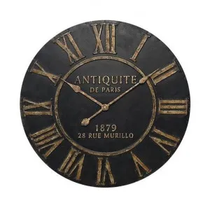 Vincent Iron Round Wall Clock, 60cm by French Country Collection, a Clocks for sale on Style Sourcebook