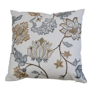 Mia Embroidered Cotton Canvas Scatter Cushion Cover, Caramel by COJO Home, a Cushions, Decorative Pillows for sale on Style Sourcebook