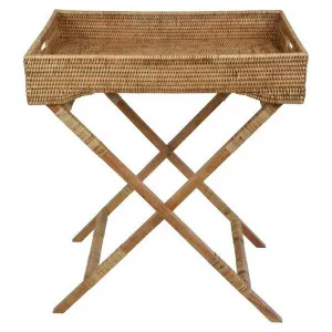 Savannah Rattan Butlers Tray Table, Natural by COJO Home, a Side Table for sale on Style Sourcebook