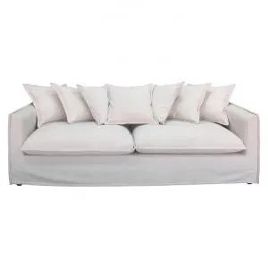 Auxerre Fabric Slipcover Sofa, 3 Seater, Stone by Dodicci, a Sofas for sale on Style Sourcebook