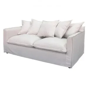 Auxerre Fabric Slipcover Sofa, 2 Seater, Stone by Dodicci, a Sofas for sale on Style Sourcebook