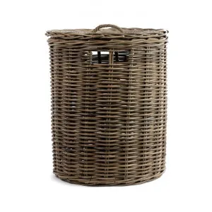 Georgetown Rattan Round Lidded Laundry Hamper, Large by Wicka, a Laundry Bags & Baskets for sale on Style Sourcebook