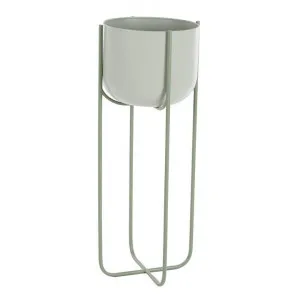 Matheo Iron Planter on Stand, White / Green by Life Botanic, a Plant Holders for sale on Style Sourcebook