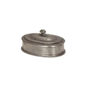 Morrissa Pewter Oval Trinket Box by French Country Collection, a Decorative Boxes for sale on Style Sourcebook