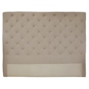 Manchile Tufted Linen Bed Headboard, Queen, Beige by French Country Collection, a Bed Heads for sale on Style Sourcebook