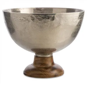 Corliss Aluminium & Timber Goblet Bowl by Casa Uno, a Decorative Plates & Bowls for sale on Style Sourcebook