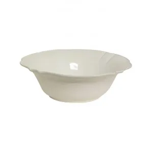 Vienna Stoneware Round Salad Bowl, Small, Off White by French Country Collection, a Bowls for sale on Style Sourcebook