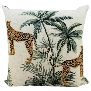 Cheetah Duo Doubled Sided Linen Scatter Cushion by NF Living, a Cushions, Decorative Pillows for sale on Style Sourcebook