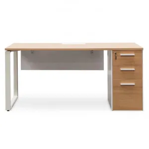 Lacasa Office Desk, 160cm, Natural / White by Conception Living, a Desks for sale on Style Sourcebook