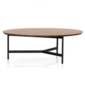 Damaso Wood 7 Metal Round Coffee Table, 110cm, Walnut by Conception Living, a Coffee Table for sale on Style Sourcebook