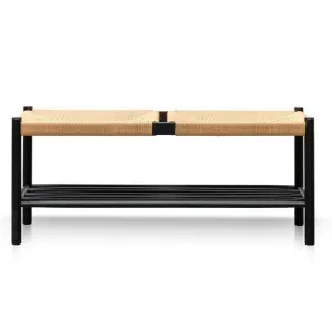 Boyal Oak Timber Bench, 110cm, Natural / Black by Conception Living, a Benches for sale on Style Sourcebook