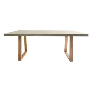 Sierra Engineered Stone & Acacia Timber Dining Table, 180cm, Pebble Grey / Light Honey by ElkStone, a Dining Tables for sale on Style Sourcebook