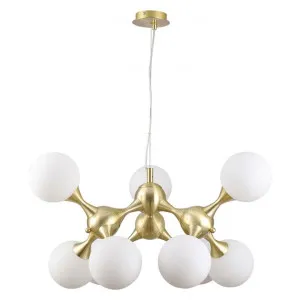 Cosmic Metal & Glass Pendant Light, Brass / Opal by Telbix, a Pendant Lighting for sale on Style Sourcebook