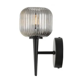 Bobo Metal & Glass LED Wall Light, Black / Smoke by Telbix, a Wall Lighting for sale on Style Sourcebook