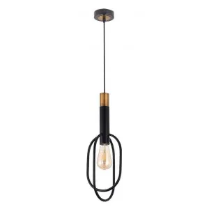 Marvin Metal Pendant Light, Oblong, Black / Gold by Telbix, a Pendant Lighting for sale on Style Sourcebook