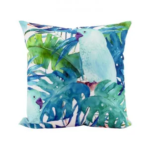 Cockatoo & Monstera Outdoor Scatter Cushion by NF Living, a Cushions, Decorative Pillows for sale on Style Sourcebook