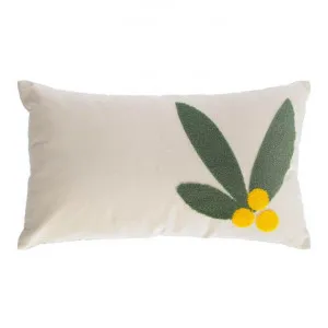 Yossena Wattle Organic Cotton Lumbar Cushion Cover (Cover Only) by El Diseno, a Cushions, Decorative Pillows for sale on Style Sourcebook
