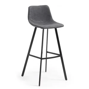 Orsted PU Leather Bar Stool, Graphite by El Diseno, a Bar Stools for sale on Style Sourcebook
