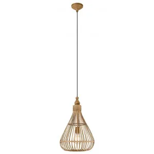 Amsfield Rattan Pendant Light, Teardrop Shade by Eglo, a Pendant Lighting for sale on Style Sourcebook