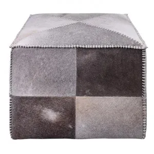 Ostrov Cowhide Leather Square Ottoman by Affinity Furniture, a Ottomans for sale on Style Sourcebook