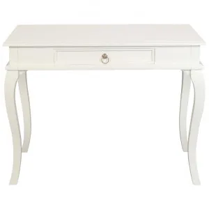 Queen Ann Mahogany Timber Writing Table, 100cm, White by Centrum Furniture, a Desks for sale on Style Sourcebook