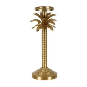 Raffles Metal Palm Candle Stick, Small, Gold by Florabelle, a Candle Holders for sale on Style Sourcebook