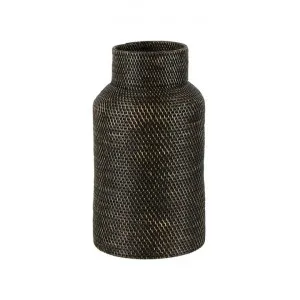 Harta Rattan Vase, Small, Black by Florabelle, a Vases & Jars for sale on Style Sourcebook