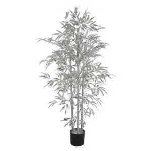 Potted Metallic Effect Artificial Bamboo Tree, 180cm, Silver by Florabelle, a Plants for sale on Style Sourcebook