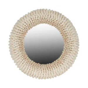 Terrigal Seashell Frame Round Wall Mirror, 40cm by Florabelle, a Mirrors for sale on Style Sourcebook