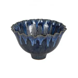 Hapetra Ceramic Bowl, Blue by Florabelle, a Decorative Plates & Bowls for sale on Style Sourcebook