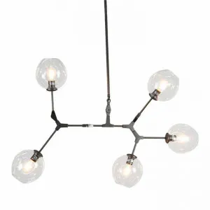 Replica Lindsey Adelman Branch Bubble Pendant Light, 5 Light, Gunmetal by Emac & Lawton, a Pendant Lighting for sale on Style Sourcebook