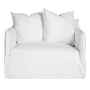 Como Linen Darling Chair White - 1.5 Seater by James Lane, a Sofas for sale on Style Sourcebook
