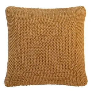 Cotswold Knitted Cushion Saffron - 50cm x 50cm by James Lane, a Cushions, Decorative Pillows for sale on Style Sourcebook
