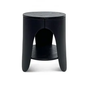 Jackson Round Side Table - Full Black by Interior Secrets - AfterPay Available by Interior Secrets, a Side Table for sale on Style Sourcebook