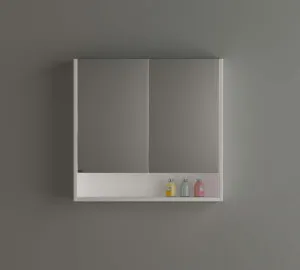 Stora 750mm Mirrored Shaving Cabinet with Undershelf - White by Cob & Pen, a Shaving Cabinets for sale on Style Sourcebook