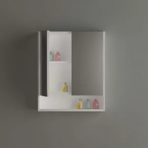 Stora 600mm Mirrored Shaving Cabinet with Undershelf - White by Cob & Pen, a Shaving Cabinets for sale on Style Sourcebook