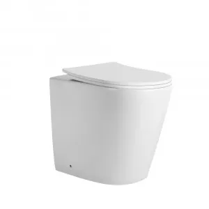 Fairfield Rimless Wall Faced Pan and Seat - White by Cob & Pen, a Toilets & Bidets for sale on Style Sourcebook