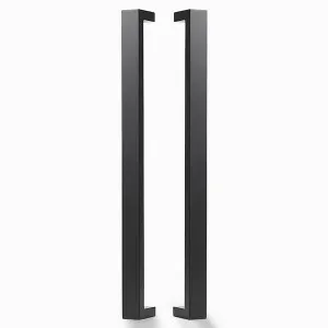 Delf 86 Single Pull Handle Oblong Matte Black 600mm by DELF, a Door Knobs & Handles for sale on Style Sourcebook