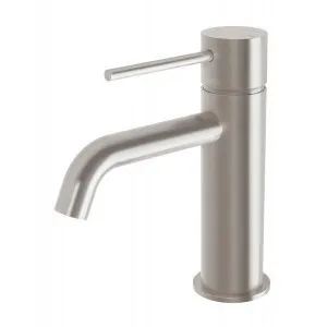 Phoenix Vivid Slimline Basin Mixer Curved Outlet - Brushed Nickel by PHOENIX, a Bathroom Taps & Mixers for sale on Style Sourcebook